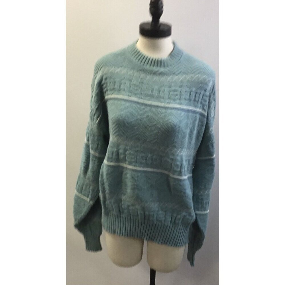 Peconic Bay Traders Mens Vintage Blue Sweater Size MD
